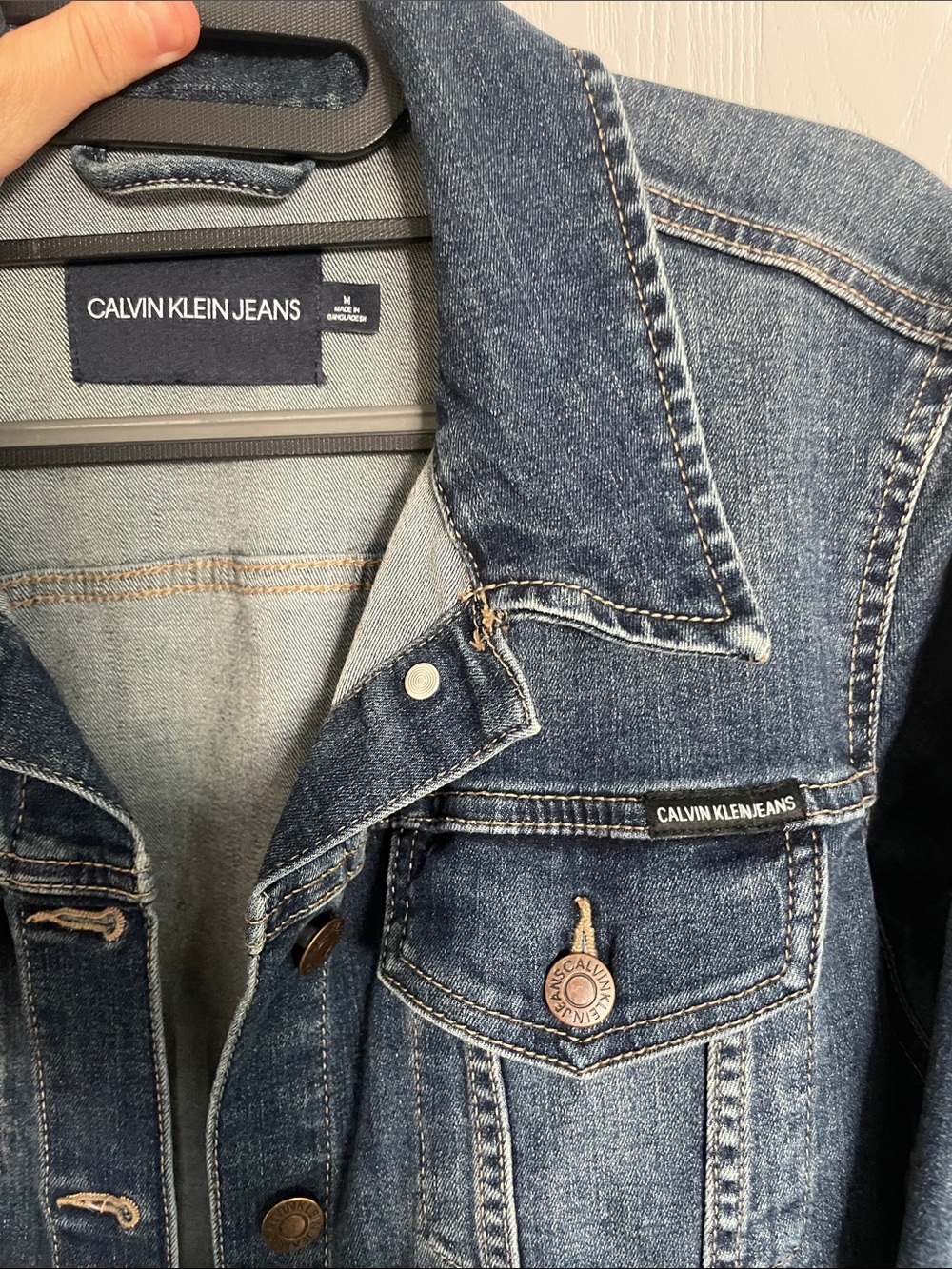 Calvin Klein Jeans Dark Denim Jacket - Picture 2 of 3